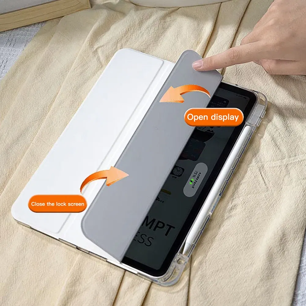 Color: GRAY, Size: EIGHTEEN - For 2025 iPad Air 11 Case iPad 10th Generation 11th A16 9th Cover Gen iPad Pro11 4 5 10.9in 12.9 M2 M3 M4 Pencil Holder Case