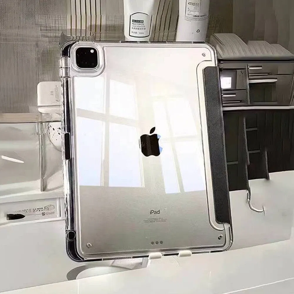 Color: GRAY, Size: EIGHTEEN - For 2025 iPad Air 11 Case iPad 10th Generation 11th A16 9th Cover Gen iPad Pro11 4 5 10.9in 12.9 M2 M3 M4 Pencil Holder Case