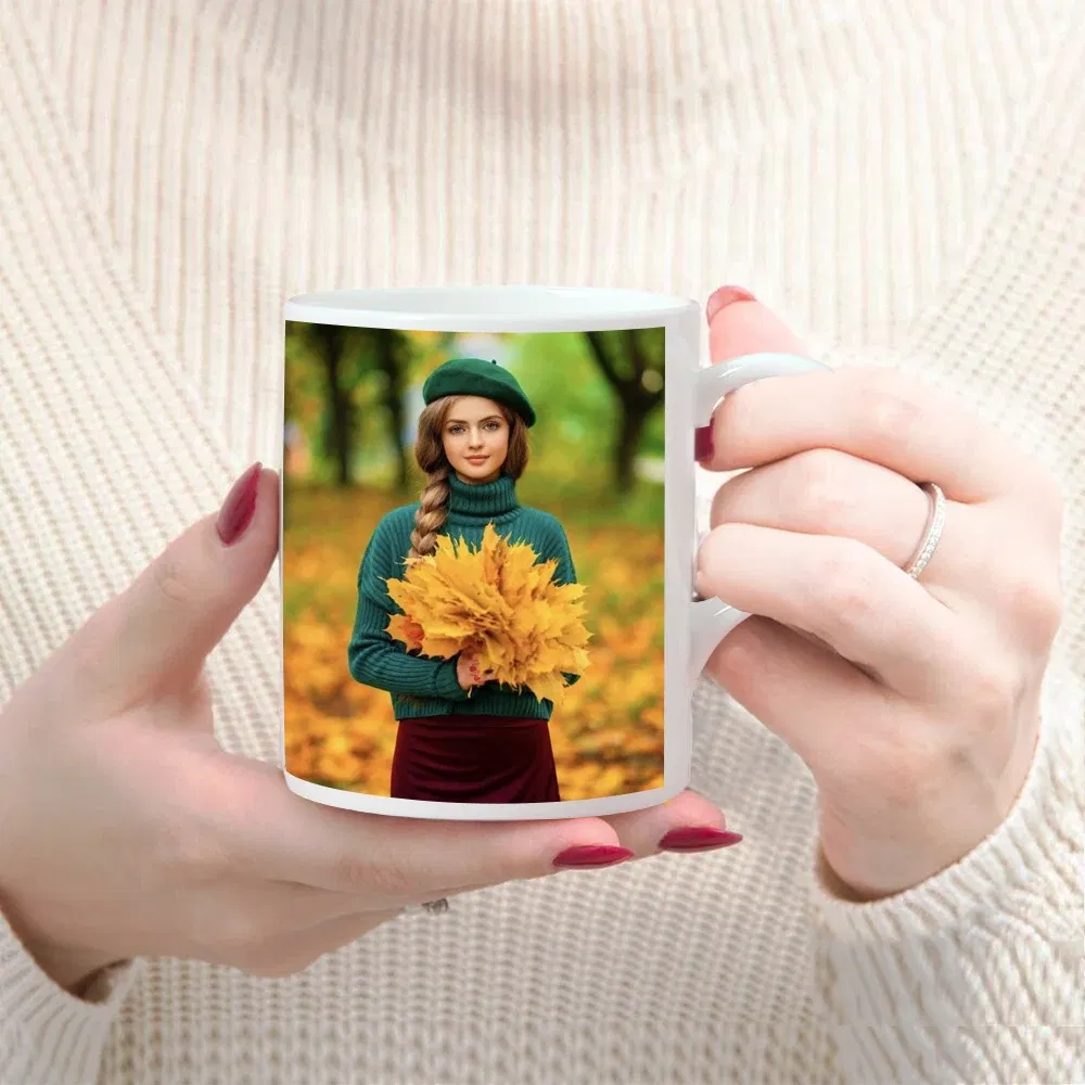 Color: WHITE, Capacity: 301-400ml - Personalised Your Photo Mug, Custom NAME IMAGE TEXT Cup,Customize Coffee Mugs, Tea Cups, Mothers day, Wedding Gift 9 COLOURS