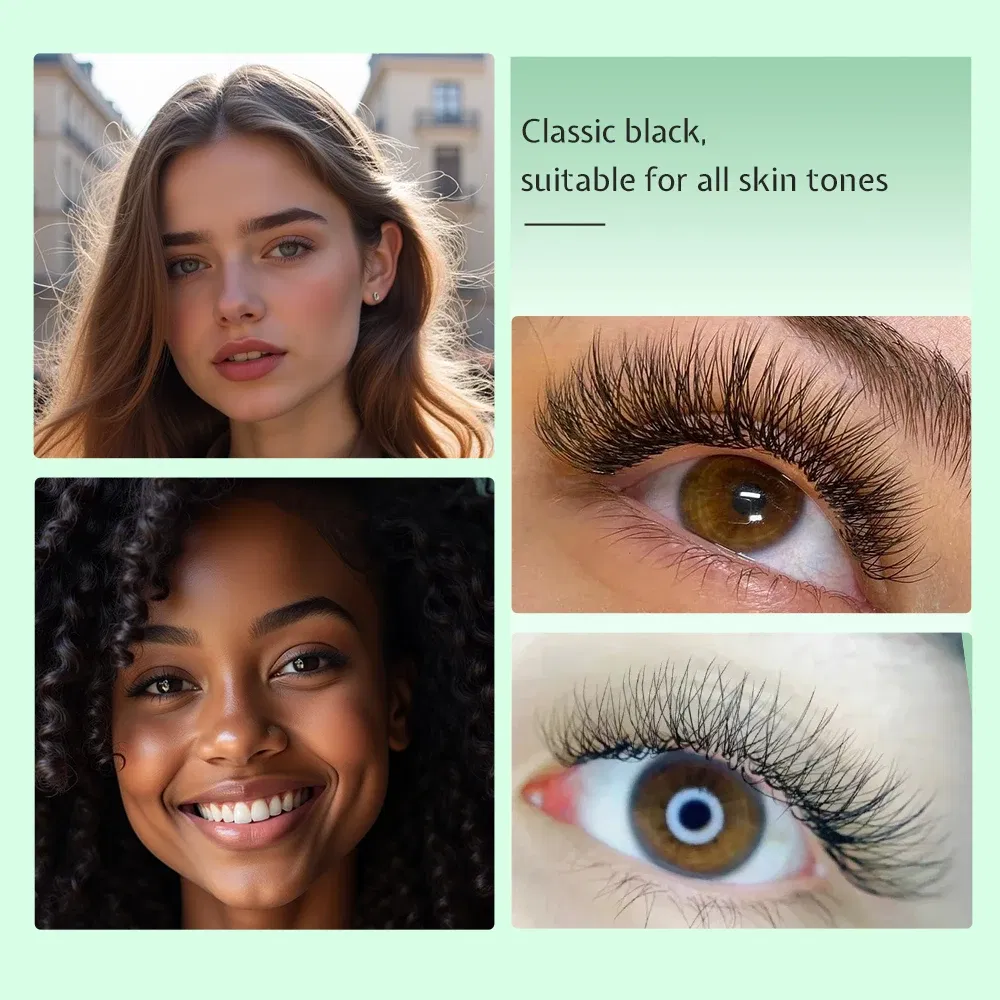 Curl: C, Thickness: 0.07mm, Length: 12mm - Yelix Smaller Opening 3D Lashes Narrow 3D W Shape Eyelash Extension Premade Volume Fan Lashes Natural Soft Eyelash