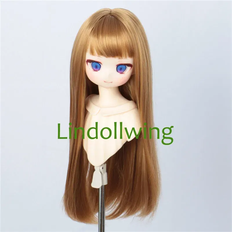 Color: WHITE - 1/3 BJD Wig Pullip Dal DD Dollfie Doll Wig 8-9 inch Long Collection Wig