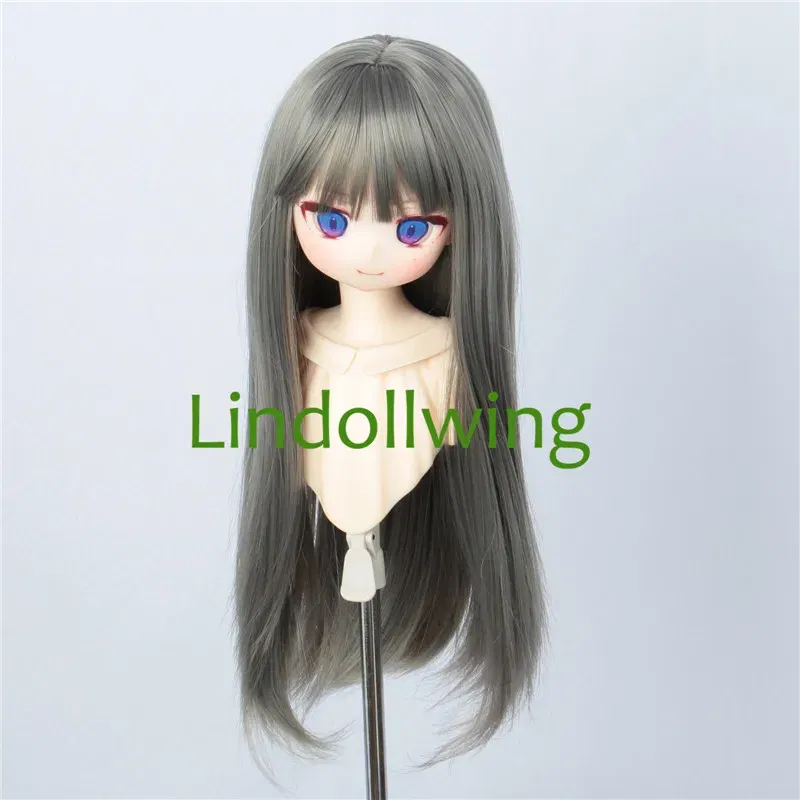 Color: WHITE - 1/3 BJD Wig Pullip Dal DD Dollfie Doll Wig 8-9 inch Long Collection Wig