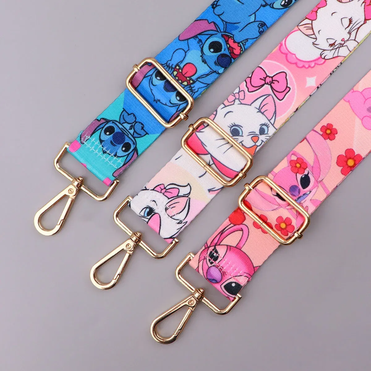 Color: Silver - Cute Cat StitchLadies Messenger Bag Shoulder Strap Bag Strap One Shoulder Adjustable Shoulder Strap Accessories Bag Strap