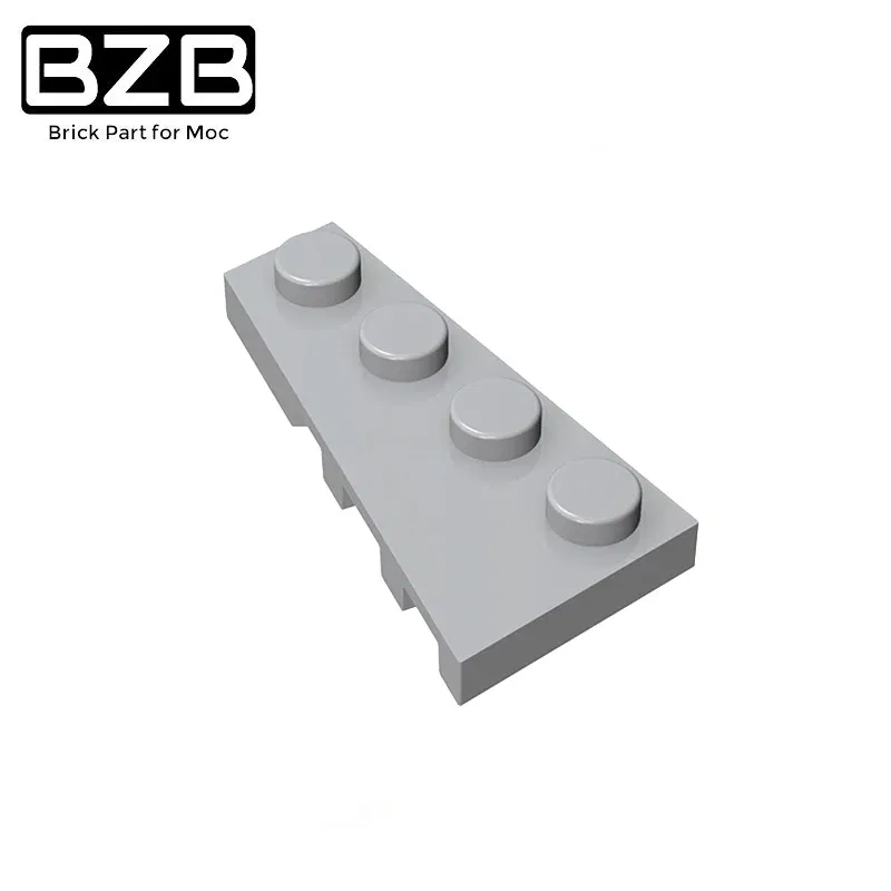 Color: GRAY - BZB MOC 41770 2x4 Wedge Board (Left) High-tech Creative Technical Building Block Model Kids DIY Toy Brick Parts Best Gifts