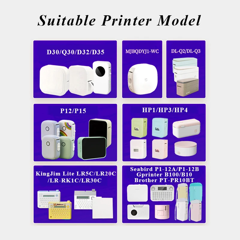 Color: Burgundy - 3pcs 15mm x7m Continuous Label Paper fit for P12 P15 Phomemo D30 Q30 Printer Waterproof Self Adhesive Thermal Printer Sticker