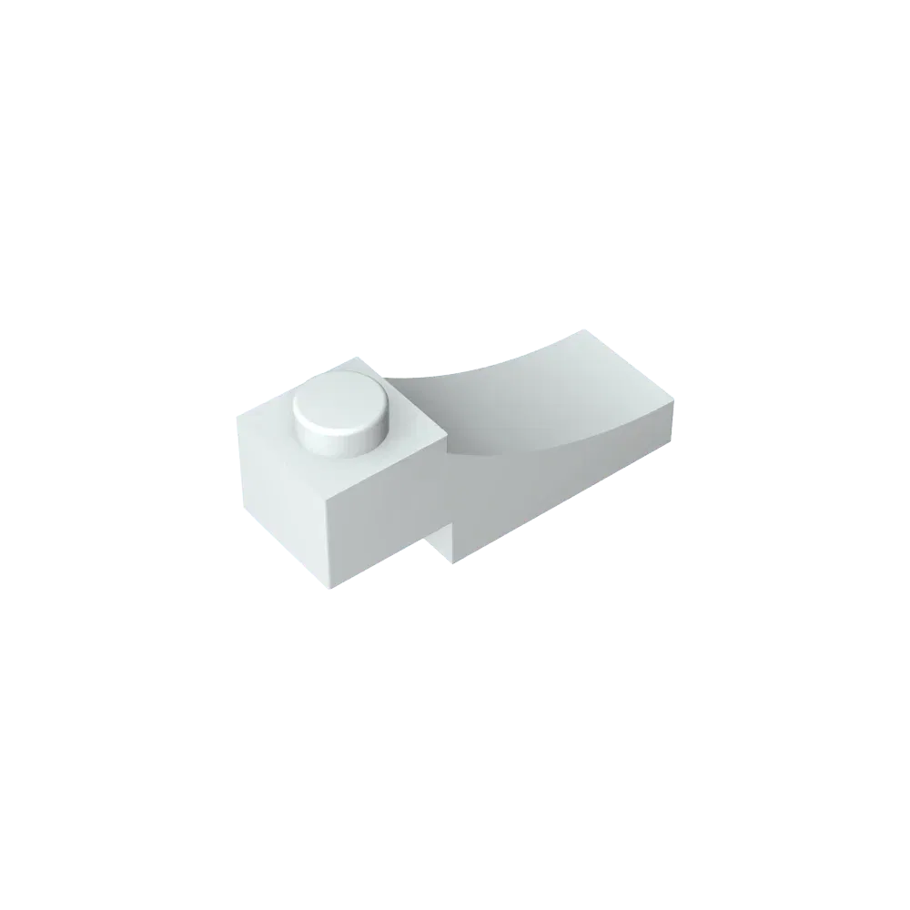 Color: RED - Gobricks GDS-2183 Brick Curved 3 x 1 with 2/3 Inverted Cutout compatible with lego 70681 Assembles Building Blocks