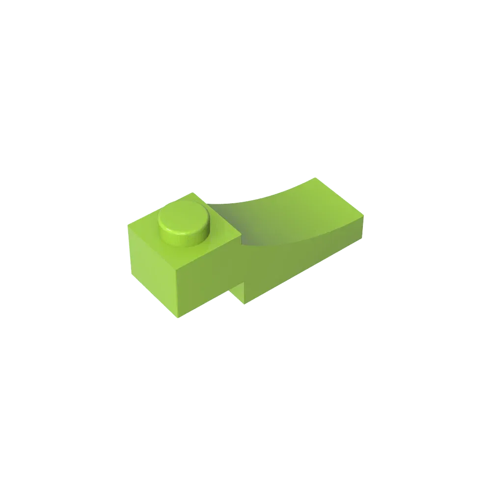 Color: RED - Gobricks GDS-2183 Brick Curved 3 x 1 with 2/3 Inverted Cutout compatible with lego 70681 Assembles Building Blocks
