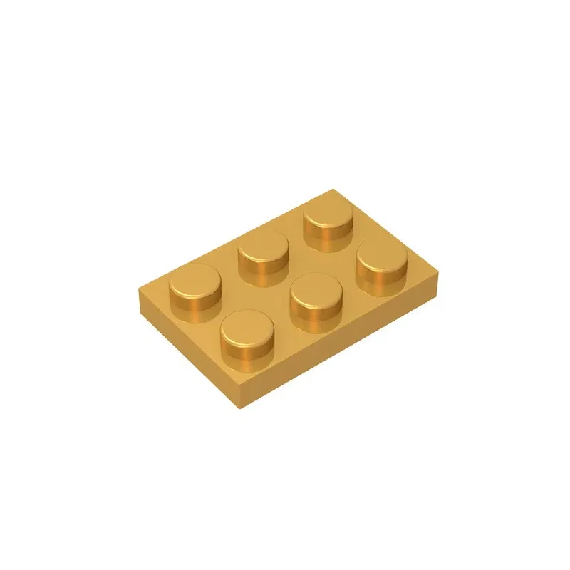 Color: DEEP BLUE - Educational Assemblage GOBRICKS Plate 2 x 3 compatible with lego 3021 pieces of children's toys building block Particles Plate