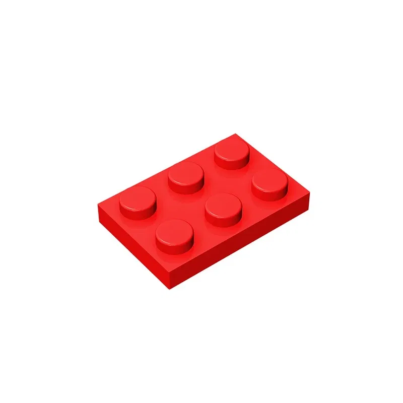 Color: DEEP BLUE - Educational Assemblage GOBRICKS Plate 2 x 3 compatible with lego 3021 pieces of children's toys building block Particles Plate