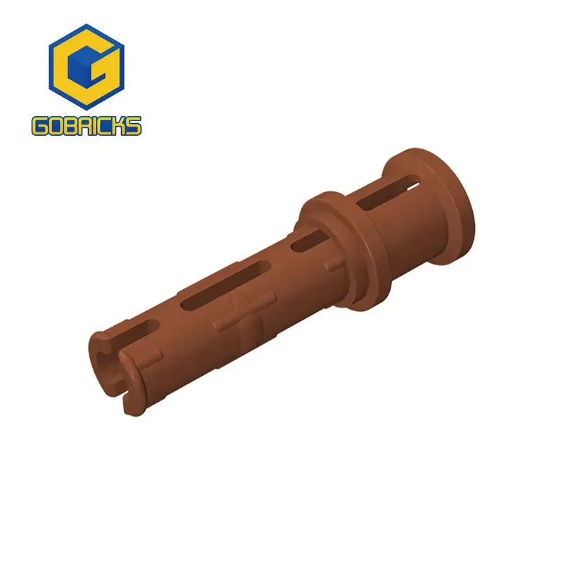 Color: Light Aqua - Gobricks 10PCS Bricks Technical Pin 3L with Friction Ridges Lengthwise and Stop Bush Compatible With 32054 Assembles Block