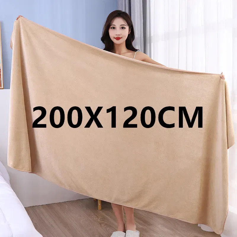 Color: 30#, Size: L - super large smooth and soft double-sided quick-drying microfiber bath towel thickened non-linting towel Sports beauty bath towe