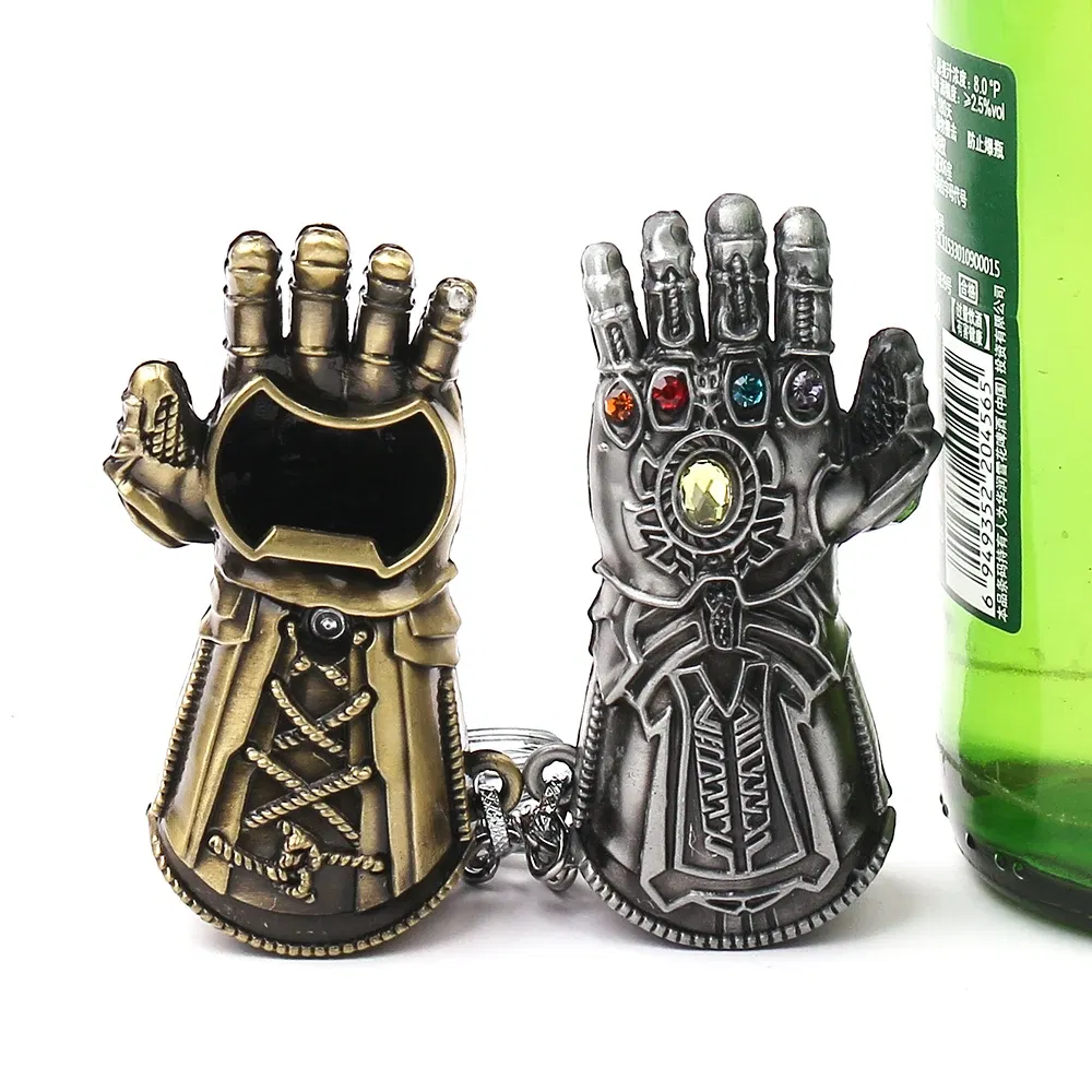Color: WHITE - Marvel The Avengers Thanos Keychain for Men, Infinity Gauntlet, Creative Beer Bottle Opener, Pendant Gadgets