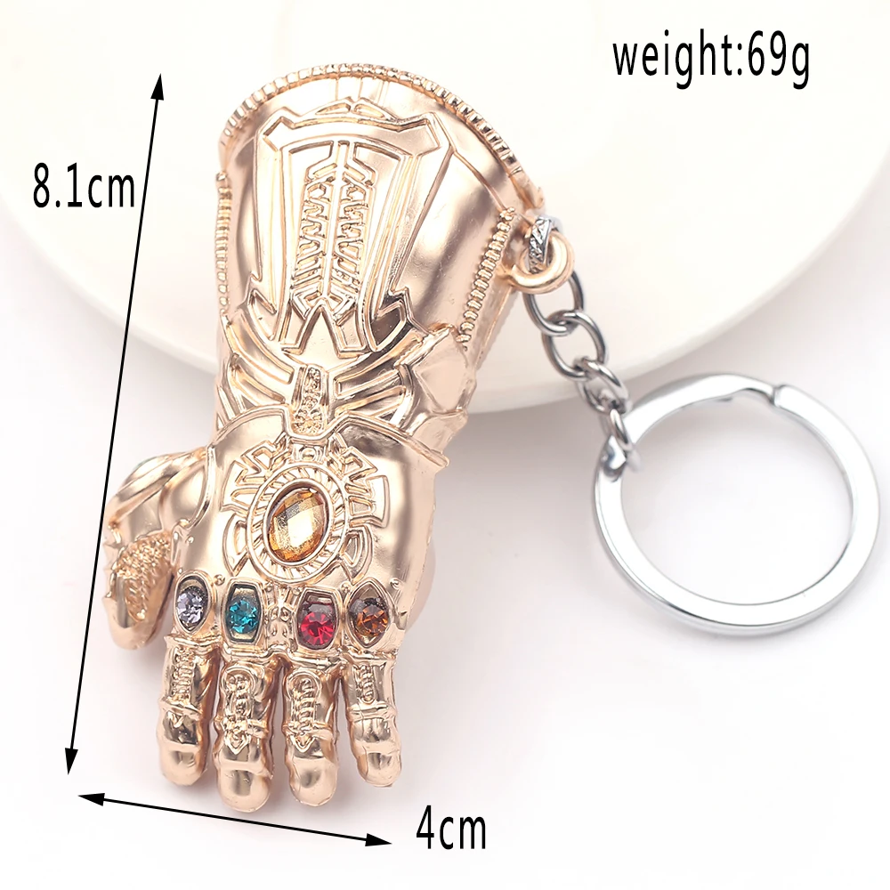 Color: WHITE - Marvel The Avengers Thanos Keychain for Men, Infinity Gauntlet, Creative Beer Bottle Opener, Pendant Gadgets