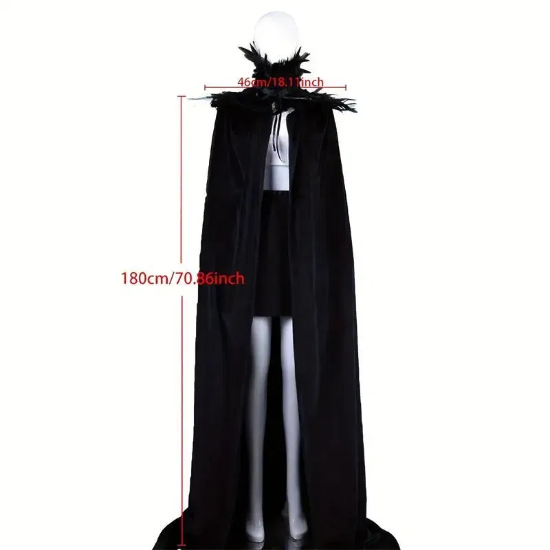 Color: Silver - Feather Shawl With  Elegant Gothic Style Cloak With Soft Feathers Perfect For Halloween Or Cosplay