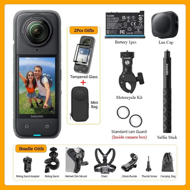 Bundle: Bundle3, Color: Pink, Ships From: CHINA - Top Insta360 X4 Now arrival 8K Waterproof 360 Action Camera, 4K Wide-Angle Video 2290mAh Battery Insta360 X4 Sport Camera