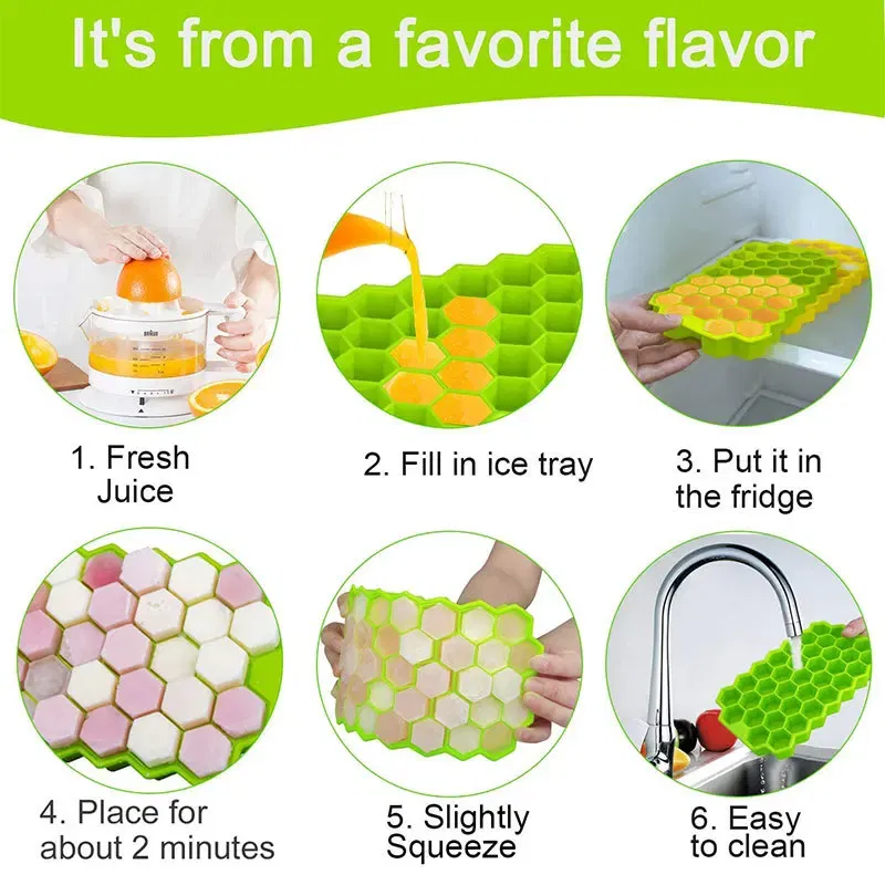 Color: Blue - 4/2/1PCS Silicone Ice Cube Mold 148 Cube Large-capacity Ice Trays Food Grade Ice Maker BPA Free Reusable Ice Maker with Lids