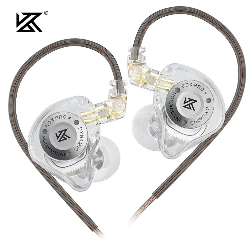 Color: Blue - KZ EDX Pro X Dynamic Drive Earphone HIFI Bass Music Earbud Sport Noise Cancelling In Ear Headset with 2Pin Detachable Cable