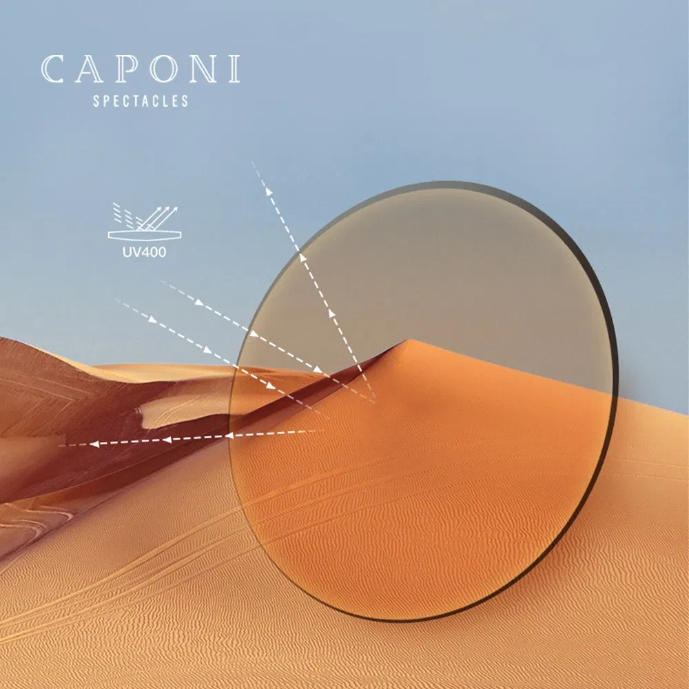 Lenses Color: Red, Lens Index: 1.67 - CAPONI Photochromic Brown Optical Aspherical Lens CR-39 Resin Customized Prescription Myopia Hyperopia 1.56 1.61 2pcs/1 pair