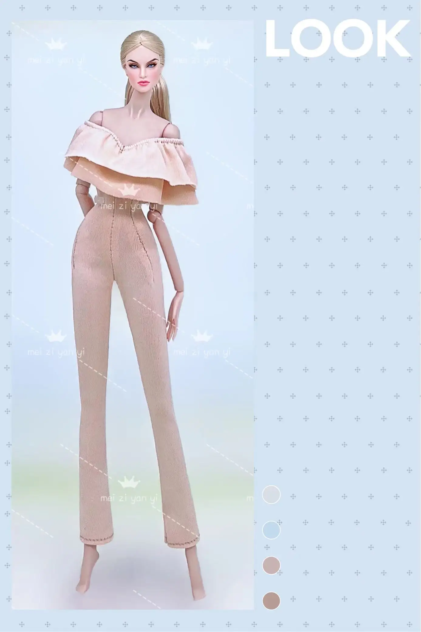 Color: goose yellow - Clothes for barbie doll accessories Dress