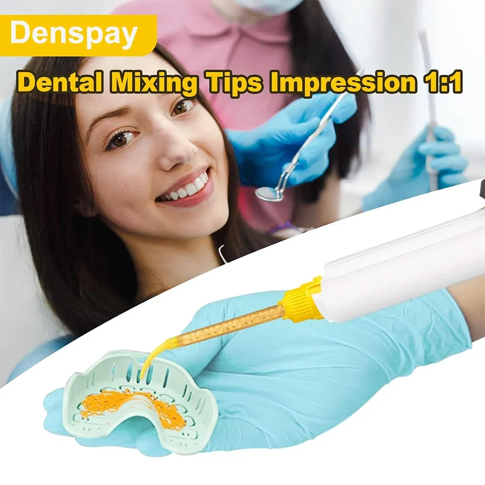Color: Light Purple - Denspay 50Pc Dental Silicone Rubber Conveying Mixing Head Disposable Impression Materials Mixing Tube Dentistry Materials