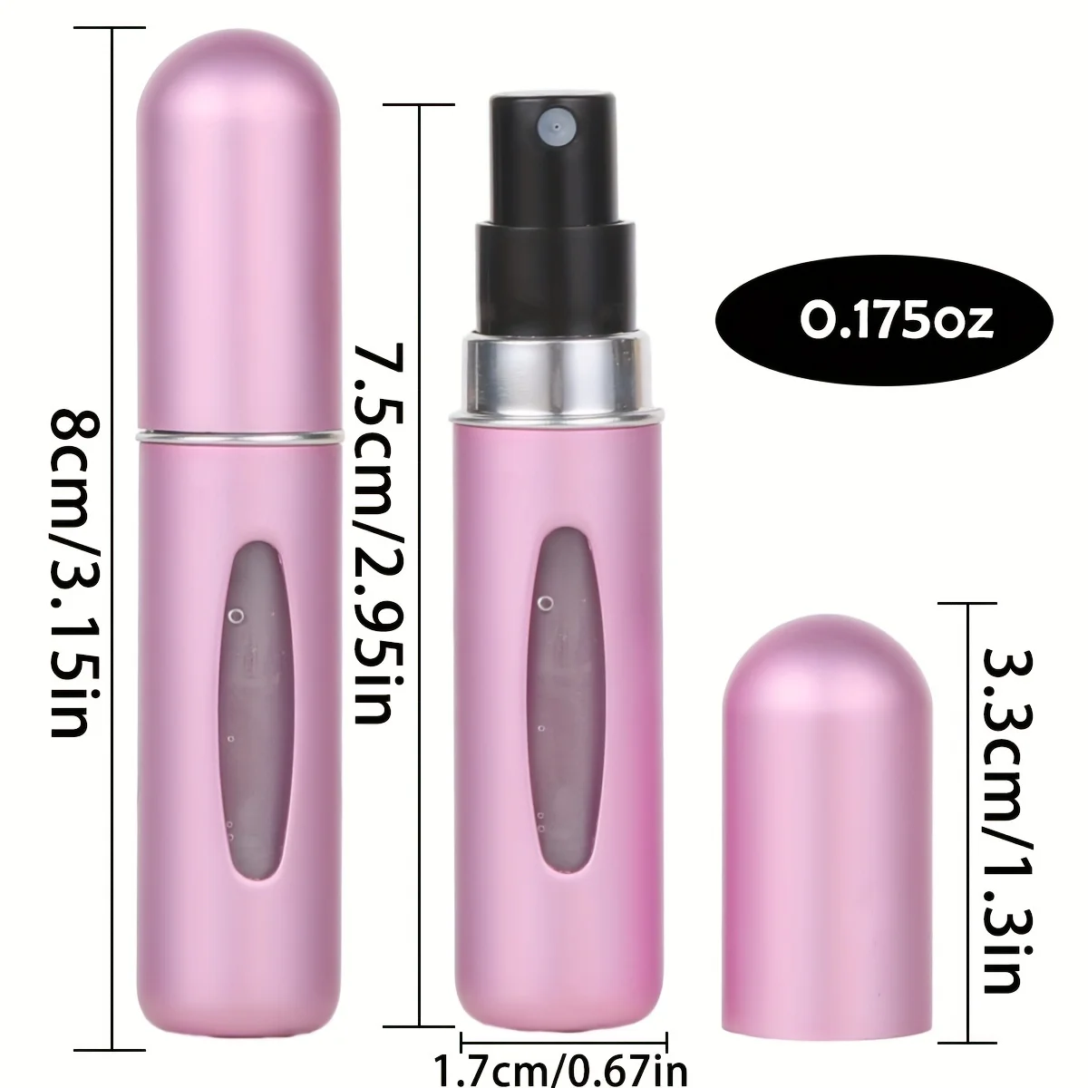 Color: Ivory - 5ml Perfume Refill Bottle Portable Mini Refillable Spray Jar Scent Pump Empty Cosmetic Containers Atomizer for Travel Tool Hot