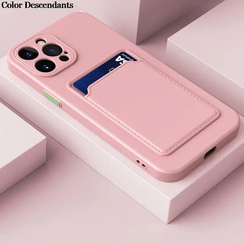 Color: GRAY, Material: ABS - Card Holder Wallet Case For Poco M4 Pro Cases For Xiaomi Poco M 4 Pro M4Pro PocoM4 Pro 5G NFC Shockproof Liquid Silicone Cover