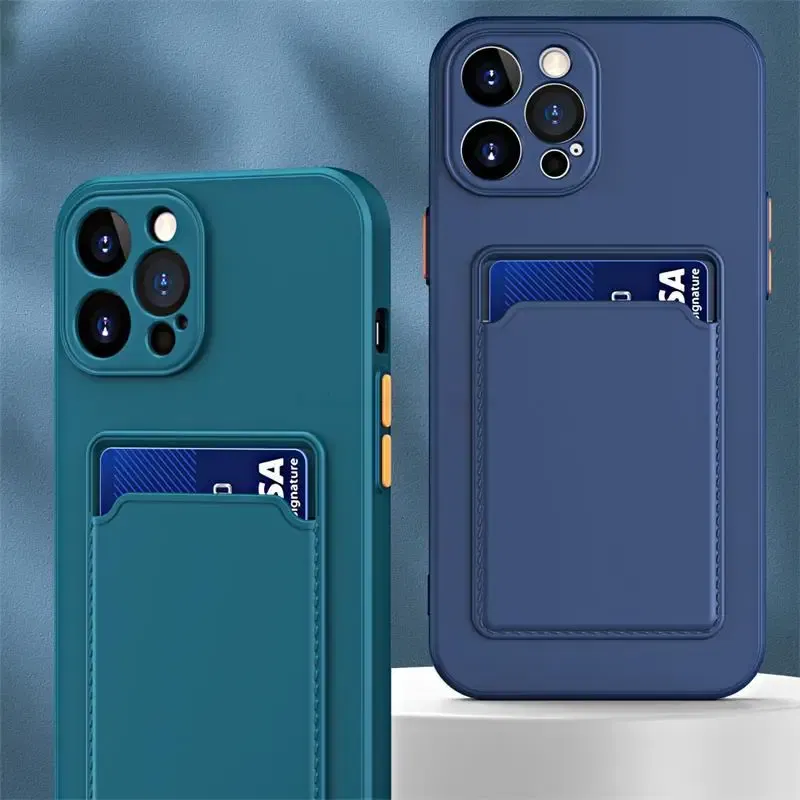Color: GRAY, Material: ABS - Card Holder Wallet Case For Poco M4 Pro Cases For Xiaomi Poco M 4 Pro M4Pro PocoM4 Pro 5G NFC Shockproof Liquid Silicone Cover