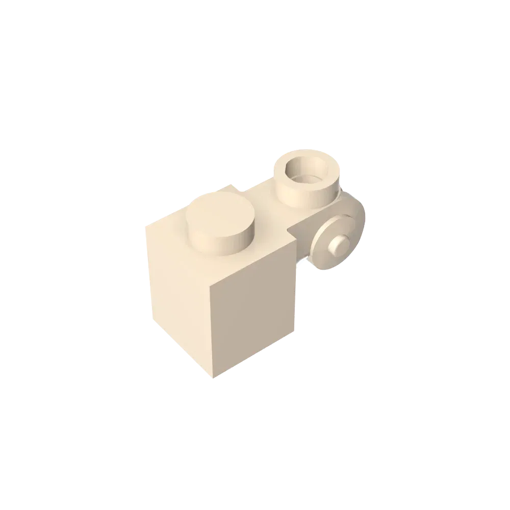 Color: Dark Khaki - Gobricks GDS-M150 Brick Special 1 x 1 with Scroll with Open Stud compatible with lego 20310 Assembles Building Blocks