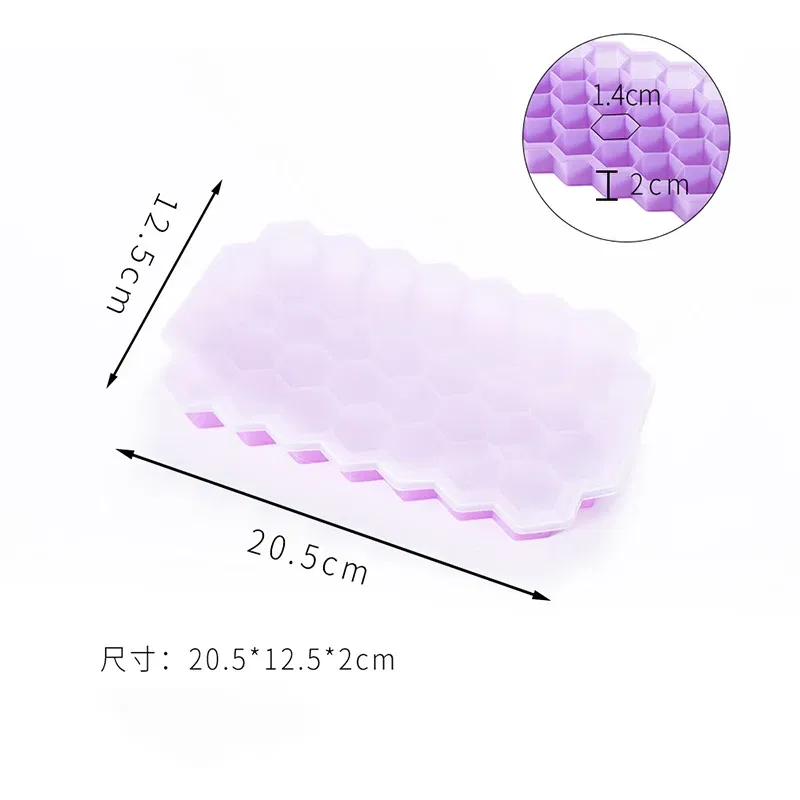 Color: Yellow, Size: M - 4/2/1PCS Silicone Ice Cube Mold 148 Cube Large-capacity Ice Trays Food Grade Ice Maker BPA Free Reusable Ice Maker with Lids