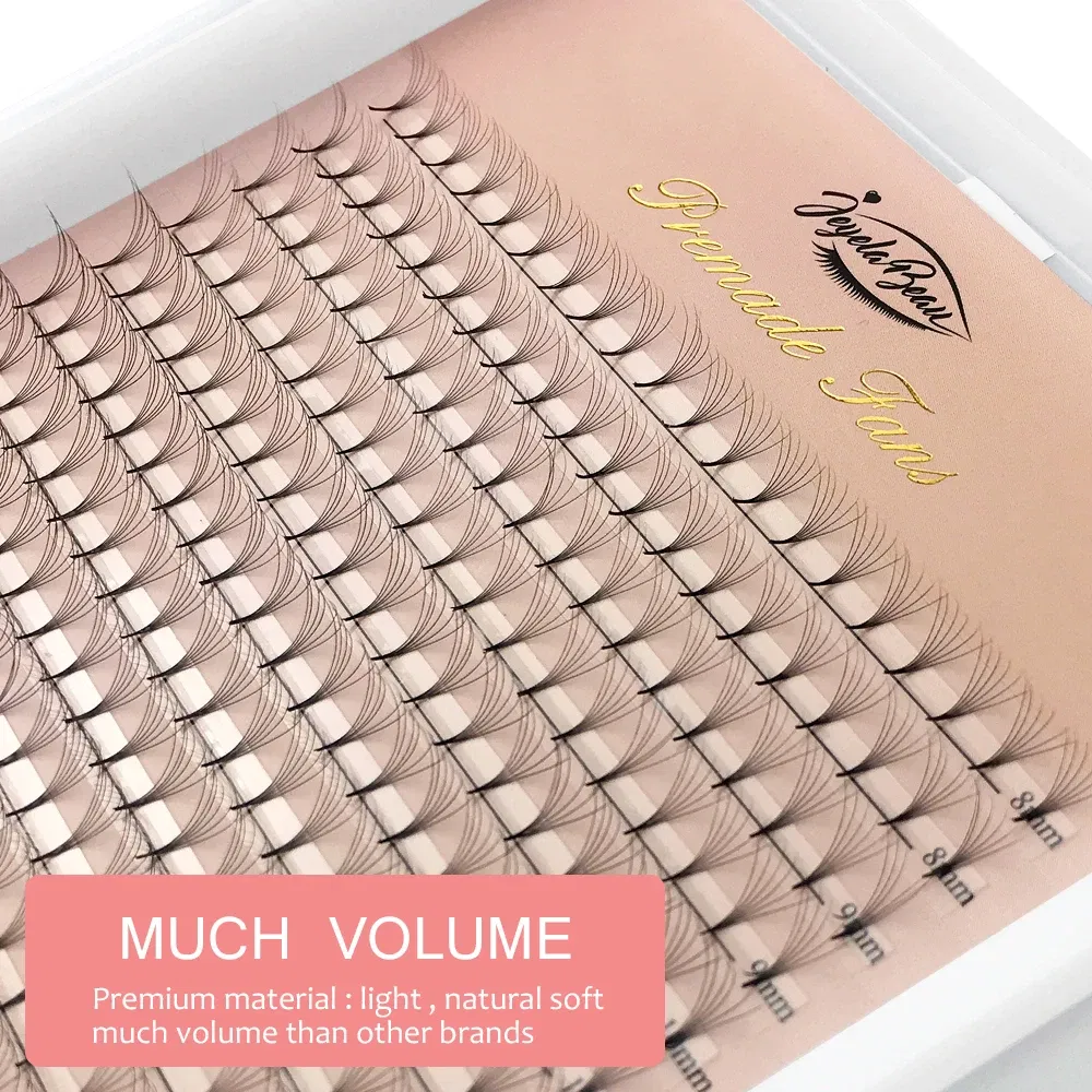 Color: silver, Curl: D, Thickness: 0.07mm, Length: 10mm, Ships From: CHINA - Goddess Premade Volume Fans 5D 6D 10D 12D 14D 16D 20D  Individual Lashes Extension Pointy Stem Russian Volume Fans 120/320 fans
