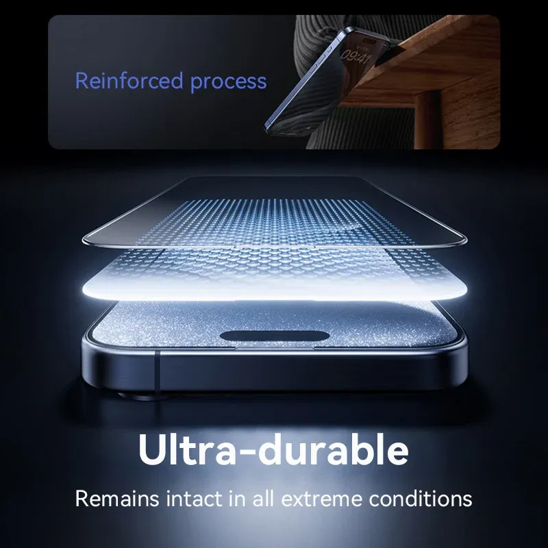 Bundle: Bundle7, Material: High Definition - Joyroom 1/2/3pcs Tempered Glass For iPhone 16 15 14 13 12 11 Pro Max Screen Protector For iPhone 16 Full Screen Protective Glass