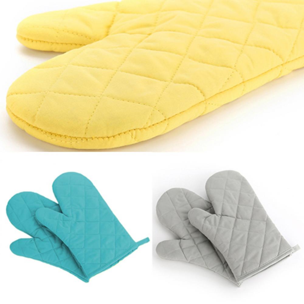 Color: PURPLE - Cotton Oven Mitt High Quality Heat Proof Resistant Protector Kitchen Cooking Pot Holder Glove Kitchen Bakeware