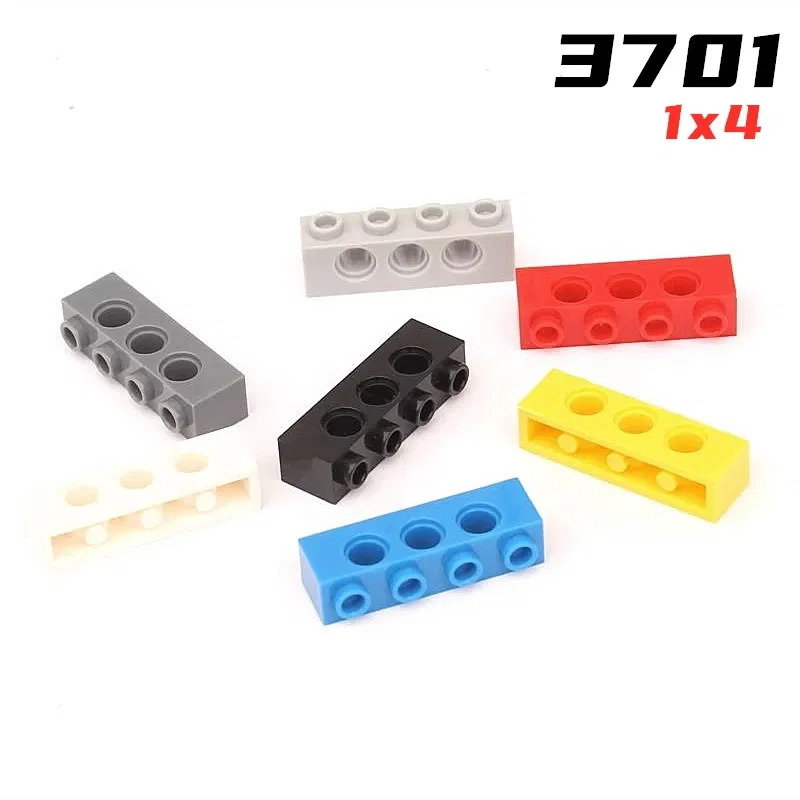 Color: black - Rainbow Pig MOC 3701 Brick 1x4 with 3 Holes Building Blocks Classic Brand DIY Assembles Particles Educational Tech Kid Spare Toy