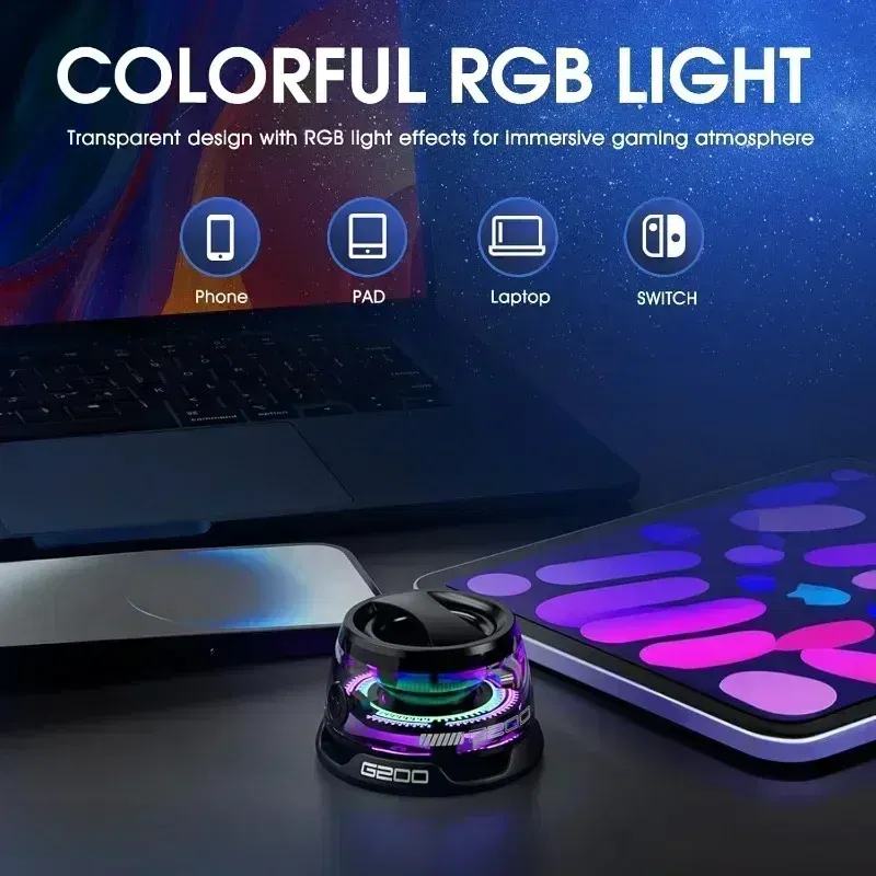 Color: Pink, Ships From: CHINA - Portable Bluetooth Speaker G200 RGB Lighting Magnetic Speaker BT5.3 Mini Sound Box 7 Hours Playback Phone Holder