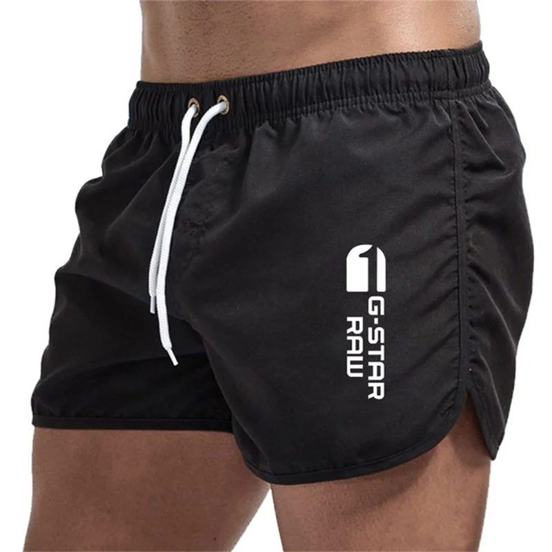Color: Pink, Size: L - Summer new men's luxury beach pants clothing quick dry gym jogging sexy shorts vacation casual swimming trunks