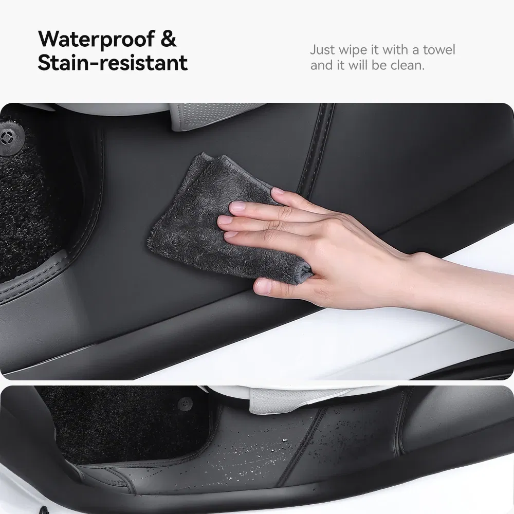 Color Name: camel, Ships From: CHINA - YZ For Tesla Model Y Juniper 2025 New Leather Trunk Mats Fully Surrounded Waterproof Non-Slip Liner Custom Floor Mat Accessories