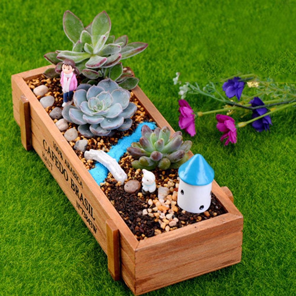 HOT SALES!!!New Arrival Wood Planter Box Garden Yard Rectangle Flower Succulent Container Plant Pot Wholesale Dropshipping