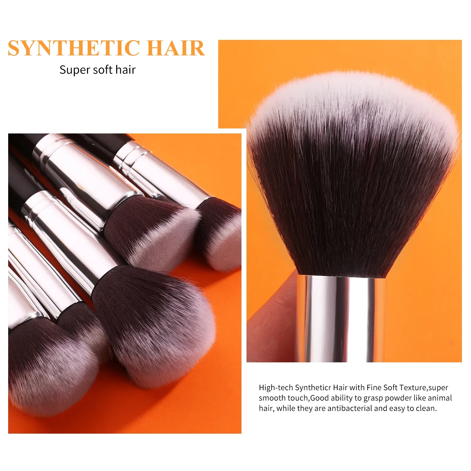 Handle Color: GRAY, Ships From: United States - BEILI Makeup Brush Set with Holder 30-42Pcs Professional Foundation Powder Blush Eyeshadow Blending Brushes Kit Make Up Tools