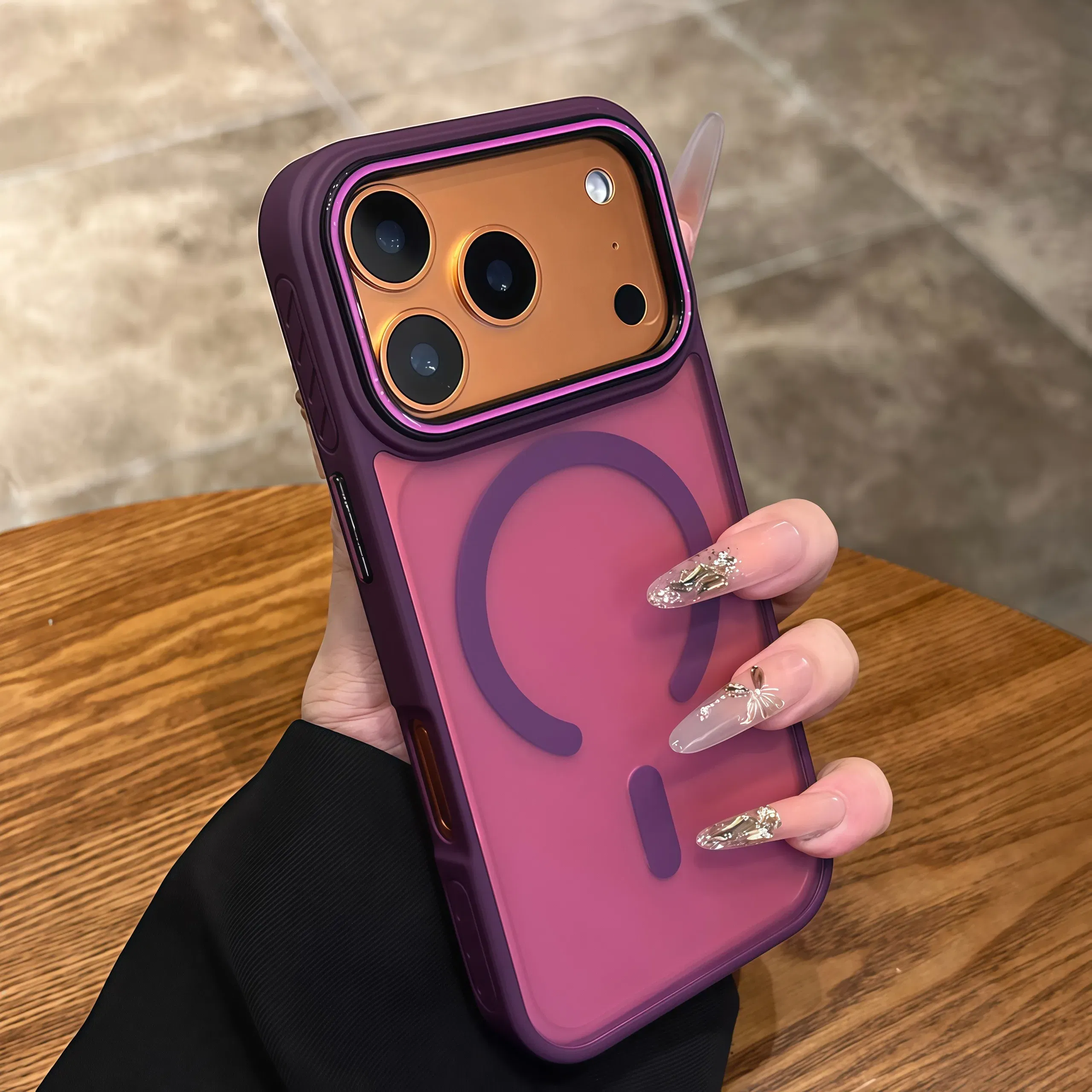 Color: black, Compatibility by Model: iPhone 12 Pro - Wireless Charging Matte Magnetic Case for iPhone 17 16 ProMax 15 14 Plus 13 12 11 17 Air Anti Fall Bumper Translucent TPU Cover