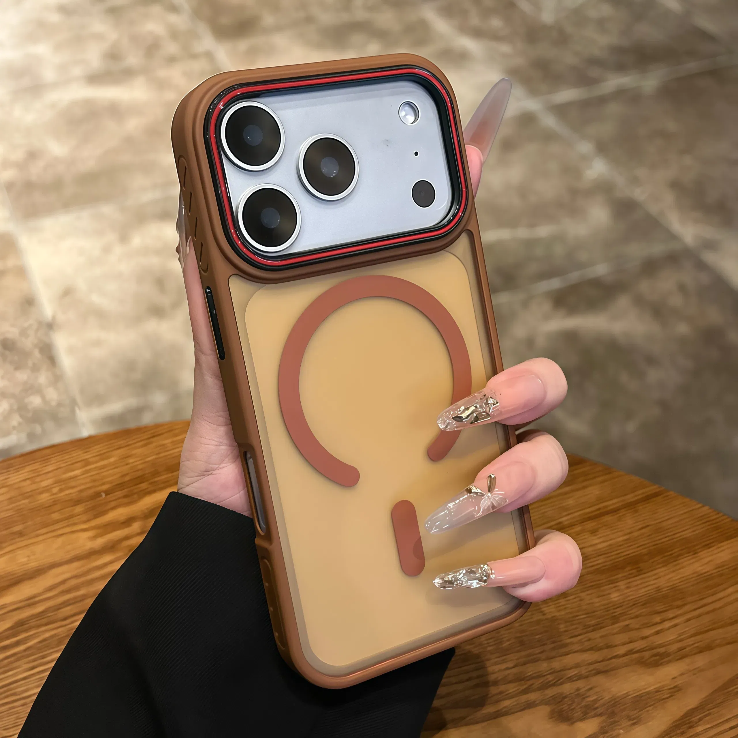 Color: black, Compatibility by Model: iPhone 12 Pro - Wireless Charging Matte Magnetic Case for iPhone 17 16 ProMax 15 14 Plus 13 12 11 17 Air Anti Fall Bumper Translucent TPU Cover