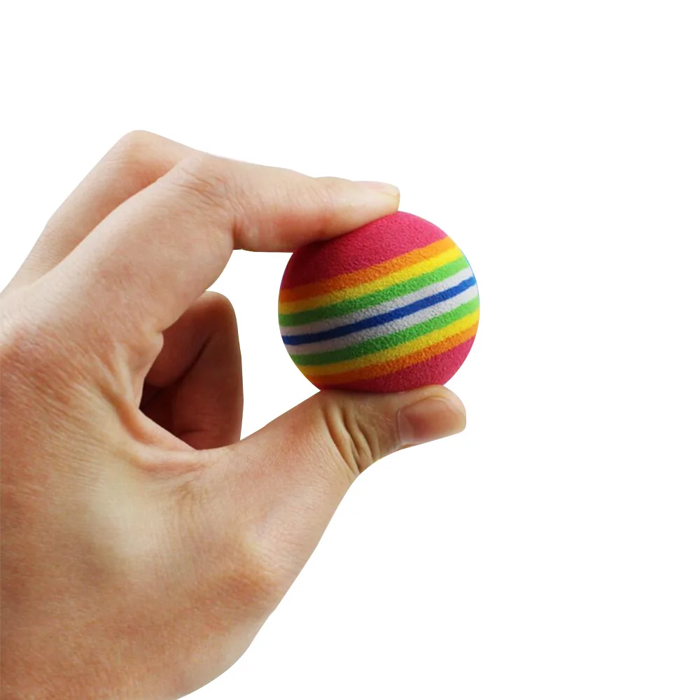 Color: Red - 10 Pcs Rainbow Color EVA Foam Practice Sponge Golf Balls Bulk