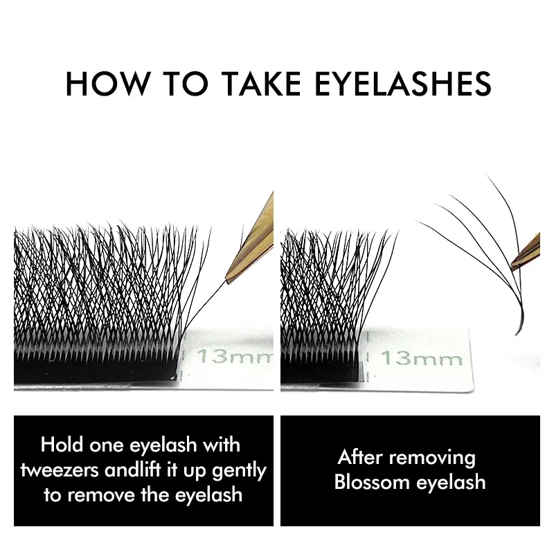 Color: Black & Silver, Curl: C, Thickness: 0.07mm, Length: 7mm - NATUHANA W-Shaped 4D 5D Volume Eyelash Extensions Premade Volume Fans W Shape Lashes Natural Soft False Eyelashes for Makeup