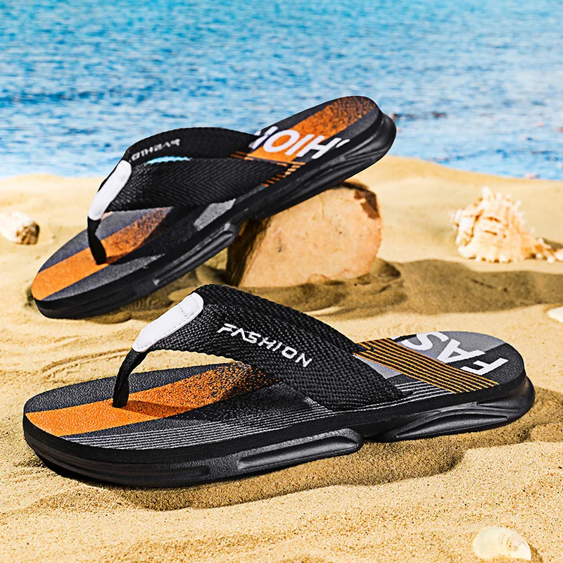 Color: Yellow, Shoe Size: 43 - Summer Men's Flip-flops Massage Granule Men Slippers Comfortable Beach Sandals Men Casual Shoes House Flip Flops Bathroom Shoes