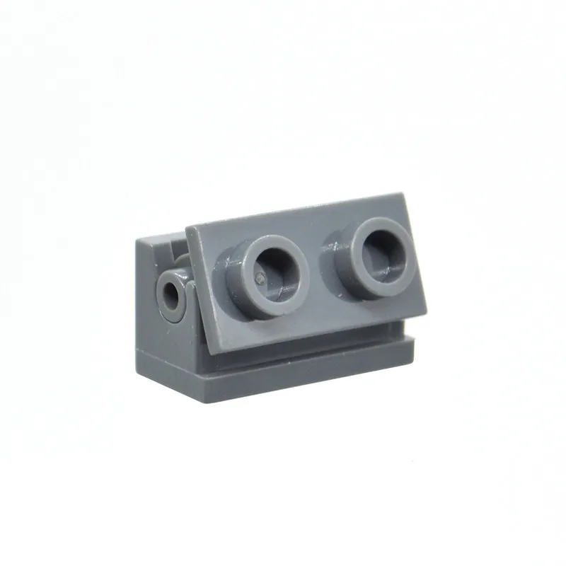 Color: Light Grey - 1 Pcs Buildings Blocks 3937 + 3938 Hinge Brick 1 x 2 Base and Top Plate Collections Bulk Modular GBC Toy For High-Tech MOC Set
