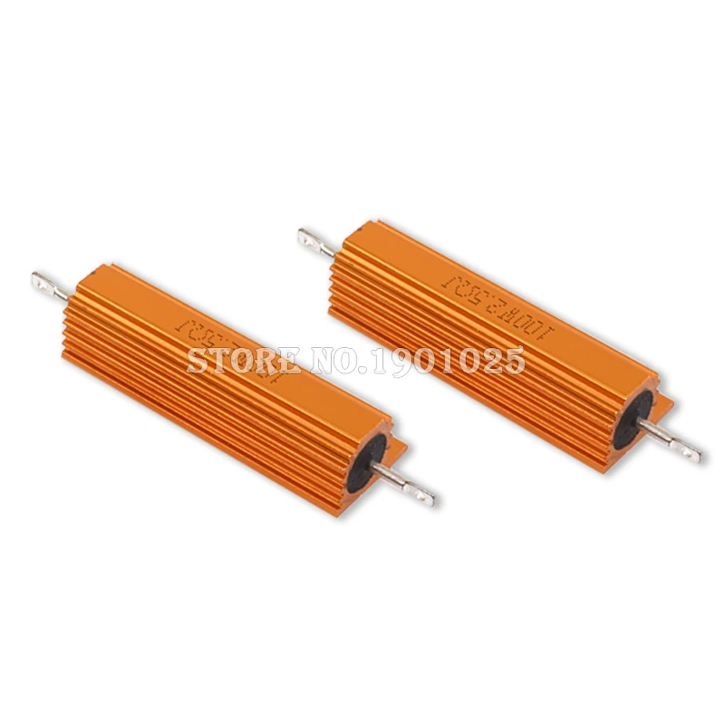 Resistance: 0.56R - New RX24 Aluminum Power Metal Shell Case Wirewound Resistor BXV 50W 100W 0.01R ~ 100K 1 6 8 10 20 200 500 1K 10K Ohm Resistance