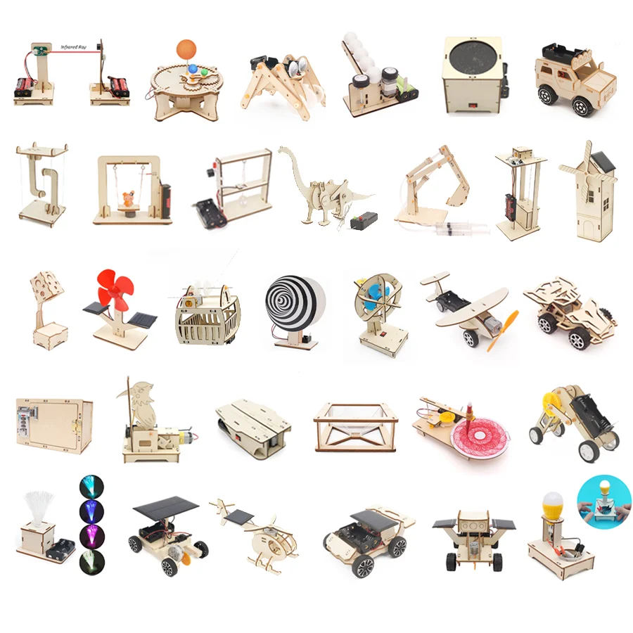 Color: Orange - DIY Handmade Small Production Physical Model Assembly Craft Technology Science Experiment Educational Toy Project for School Kid
