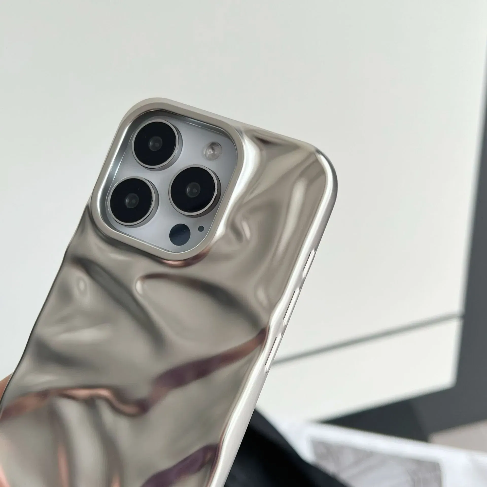 Color: Blue, Compatibility by Model: iPhone Air - Soft Matte 3D Wavy Pattern Phone Case For iPhone 16 17 ProMax 17 Air 15 14 Plus 13 12 Pro Max 11 ins Water Ripple Creative Cover