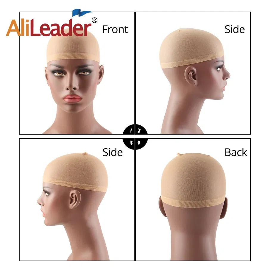 Color: Auburn - 1/2/3Packs Wig Cap Stocking Stretch Stocking Wig Caps For Making Wigs Caps Hairnets Stretch Elastic Wig Weaving Cap Brown Black