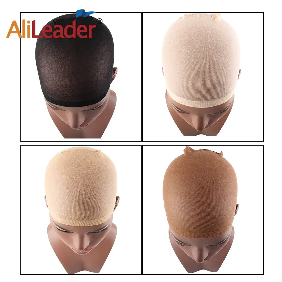 Color: Auburn - 1/2/3Packs Wig Cap Stocking Stretch Stocking Wig Caps For Making Wigs Caps Hairnets Stretch Elastic Wig Weaving Cap Brown Black