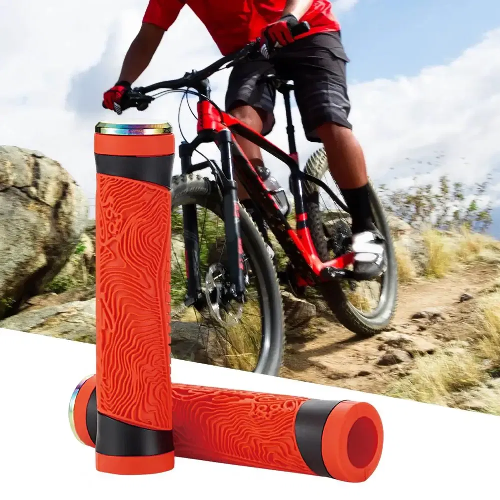 Color: Blue, Ships From: CHINA - 1 Pair Durable Ergonomic Design Anti-deformation Bicycle Handlebar Grips Good Flexibility Bike Handle Grips Stoppers